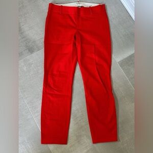 J. Crew Bold Red Cropped Pants